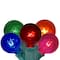 10ct. Multicolor Transparent G40 Globe Christmas String Lights with Green Wire